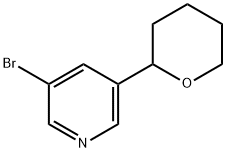 3-bromo-5-(tetrahydro-2H-pyran-2-yl)pyridine Structure