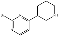 2-BROMO-4-(PIPERIDIN-3-YL)PYRIMIDINE Structure