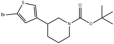 2-Bromo-4-(N-Boc-piperidin-3-yl)thiophene Structure