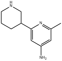 4-Amino-2-methyl-6-(piperidin-3-yl)pyridine Structure