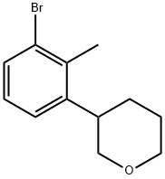 2-Methyl-3-(oxan-3-yl)bromobenzene Structure