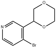 4-Bromo-3-(1,4-dioxan-2-yl)pyridine 구조식 이미지