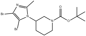 4,5-Dibromo-1-(N-Boc-piperidin-3-yl)-2-methyl-1H-imidazole Structure