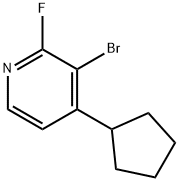 2-Fluoro-3-bromo-4-cyclopentylpyridine Structure