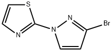 3-BROMO-1-(THIAZOL-2-YL)-1H-PYRAZOLE 구조식 이미지