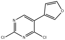 2,4-Dichloro-5-(3-furyl)pyrimidine Structure