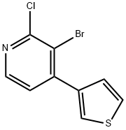 3-Bromo-4-(3-thienyl)-2-chloropyridine Structure