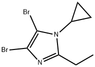 4,5-Dibromo-1-cyclopropyl-2-ethyl-1H-imidazole Structure