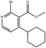 2-Bromo-3-methoxycarbonyl-4-cyclohexylpyridine 구조식 이미지