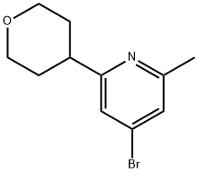 4-Bromo-2-methyl-6-(oxan-4-yl)pyridine Structure