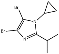 4,5-Dibromo-1-cyclopropyl-2-(iso-propyl)-1H-imidazole Structure