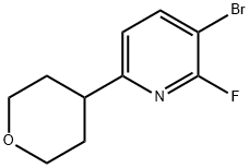 3-Bromo-2-fluoro-6-(oxan-4-yl)pyridine 구조식 이미지