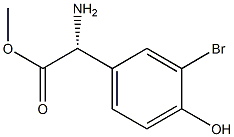 METHYL (2R)-2-AMINO-2-(3-BROMO-4-HYDROXYPHENYL)ACETATE Structure