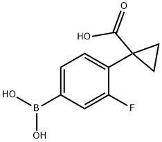 1-(4-Borono-2-fluorophenyl)cyclopropane-1-carboxylic acid Structure