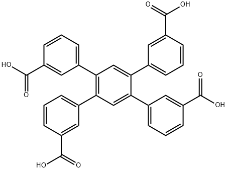 1,2,4,5-Tetrakis(3-carboxyphenyl)benzene Structure