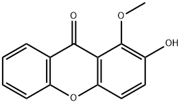 2-Hydroxy-1-methoxyxanthone 구조식 이미지