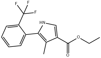 1H-Pyrrole-3-carboxylic acid, 4-methyl-5-[2-(trifluoromethyl)phenyl]-, ethyl ester Structure