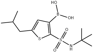 (2-(N-(tert-Butyl)sulfamoyl)-5-isobutylthiophen-3-yl)boronic acid Structure