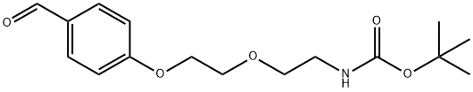 tert-butyl (2-(2-(4-formylphenoxy)ethoxy)ethyl)carbamate Structure