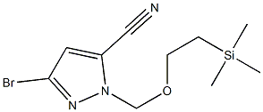 3-bromo-1-((2-(trimethylsilyl)ethoxy)methyl)-1H-pyrazole-5-carbonitrile Structure