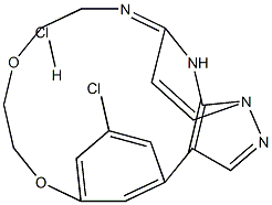 6-Chloro-10,11,14,17-tetrahydro-13H-1,16-etheno-4,8-metheno-1H-pyrazolo[3,4-g][1,14,4,6]dioxadiazacyclohexadecine hydrochloride Structure