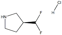 (S)-3-(difluoromethyl)pyrrolidine hydrochloride Structure