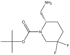 tert-butyl (S)-2-(aminomethyl)-5,5-difluoropiperidine-1-carboxylate Structure