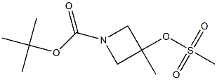 tert-butyl 3-(methanesulfonyloxy)-3-methylazetidine-1-carboxylate Structure