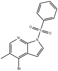 1-(benzenesulfonyl)-4-bromo-5-methyl-1H-pyrrolo[2,3-b]pyridine Structure