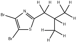4,5-Dibromo-2-(iso-butyl-d9)-thiazole 구조식 이미지