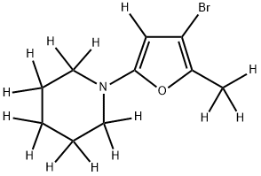 3-Bromo-2-methyl-5-(piperidino)furan-d14 Structure