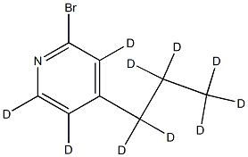 2-Bromo-4-(n-propyl)pyridine-d10 Structure