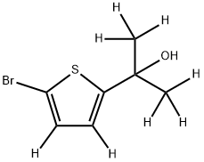 2-Bromo-5-(1-hydroxy-1-methylethyl)thiophene-d8 Structure