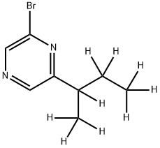 2-Bromo-6-(sec-butyl-d9)-pyrazine 구조식 이미지