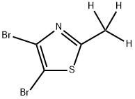 4,5-Dibromo-2-(methyl-d3)-thiazole 구조식 이미지
