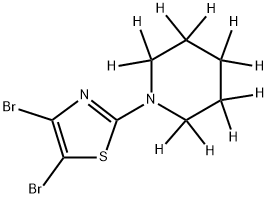 4,5-Dibromo-2-(piperidino-d10)-thiazole 구조식 이미지