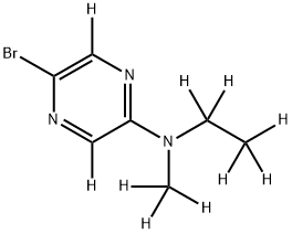 2-Bromo-5-(methylethylamino)pyrazine-d10 구조식 이미지