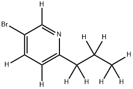 3-Bromo-6-(n-propyl)pyridine-d10 구조식 이미지