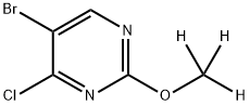 5-Bromo-4-chloro-2-(methoxy-d3)-pyrimidine 구조식 이미지
