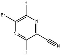 5-Cyano-2-bromopyrazine-d2 구조식 이미지