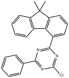 1,3,5-Triazine, 2-chloro-4-(9,9-dimethyl-9H-fluoren-4-yl)-6-phenyl- 구조식 이미지