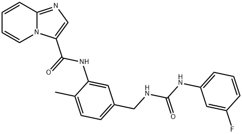 N-(5-((3-(3-fluorophenyl)ureido)methyl)-2-methylphenyl)imidazo[1,2-a]pyridine-3-carboxamide Structure