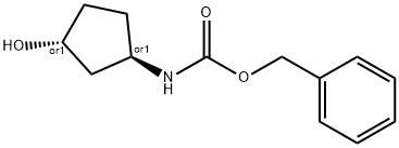 Trans-Benzyl 3-Hydroxycyclopentylcarbamate 구조식 이미지