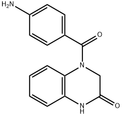 4-(4-aminobenzoyl)-1,2,3,4-tetrahydroquinoxalin-2-one 구조식 이미지