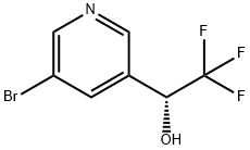 (R)-1-(5-bromopyridin-3-yl)-2,2,2-trifluoroethan-1-ol 구조식 이미지