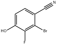 2-Bromo-3-fluoro-4-hydroxybenzonitrile 구조식 이미지