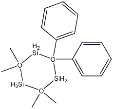 Cyclotrisiloxane, 2,2,4,4-tetramethyl-6,6-diphenyl- Structure