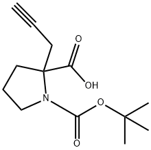 1-[(2-methylpropan-2-yl)oxycarbonyl]-2-prop-2-ynylpyrrolidine-2-carboxylic acid Structure