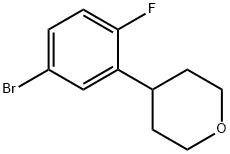 4-(5-bromo-2-fluorophenyl)tetrahydro-2H-pyran 구조식 이미지