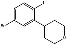 4-(5-bromo-2-fluorophenyl)tetrahydro-2H-pyran Structure